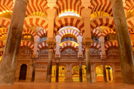 The interiors of Mezquita at Cordova on Andalusia in Spain