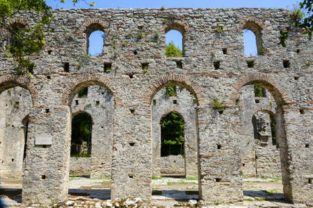 View at the roman archaeological site of Butrinto on Albania
