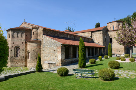 View at the church of Saint Sophia in Ohrid on Macedonia