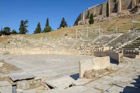 Theater of Dionysos under acropolis on Athens in Greece