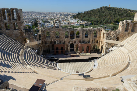 View at the amphiteater of Athens on Greece