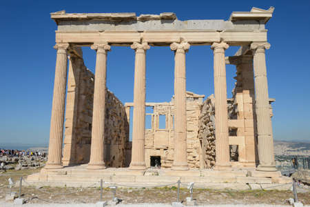View at the acropolis on Athens in Greeceの写真素材