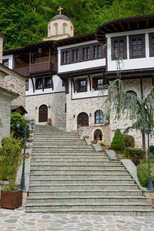 View of St John the Baptist Bigorski monastery on Macedoniaのeditorial素材