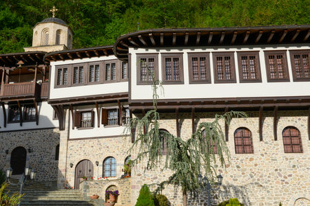 View of St John the Baptist Bigorski monastery on Macedoniaのeditorial素材