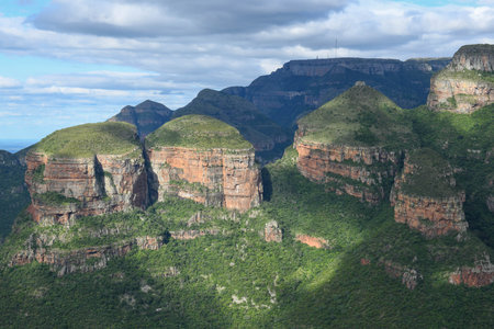 Drone view at Blyde river canyon on South Africaの写真素材