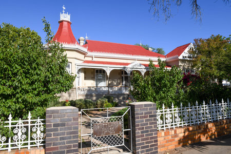 Colonial house at Oudtshoorn on South Africaの写真素材