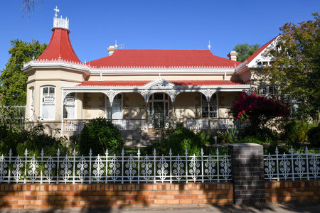 Colonial house at Oudtshoorn on South Africaの写真素材