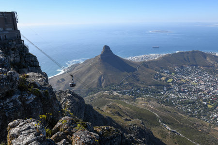 View at Cape Town from the table mountain on South Africa