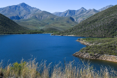 Landscape near route 62 on South Africaの写真素材