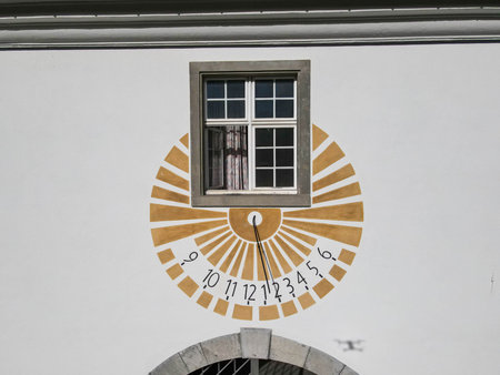 Drone view at a the convent of Engelberg on the Swiss alps