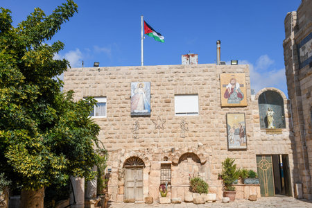 The church of St John the Baptist in the historic town of Madaba in Jordan