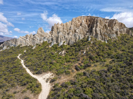 Drone view at Clay Cliffs