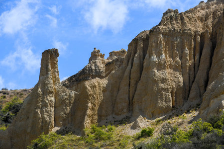View at Clay Cliffs on New Zealandの写真素材