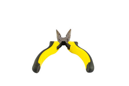 Rusty pliers on whitr backgroundの写真素材