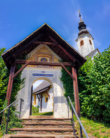 Amazing church in maria worth austria.の写真素材
