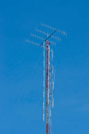 antennas and transmitters on poles