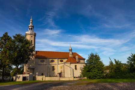 View for the church in Polska Cerekiewの写真素材