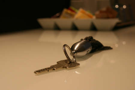 room key in a hotelの写真素材