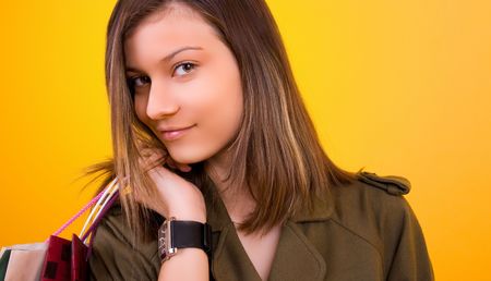 shopping girlの写真素材