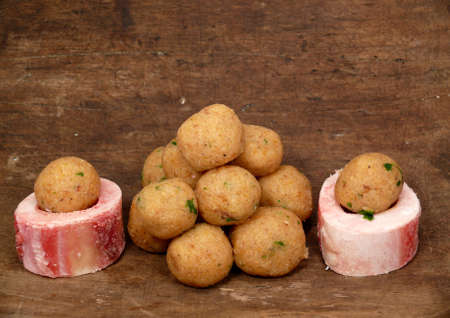  cattle bones and balls for soupの写真素材