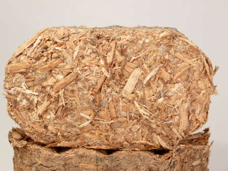 wood briquetteの写真素材