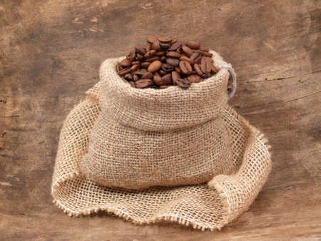 coffee beans in the bagの写真素材
