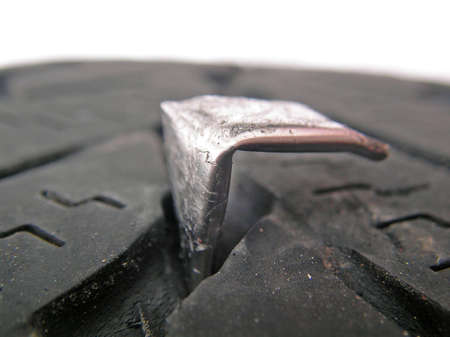 broken tiresの写真素材