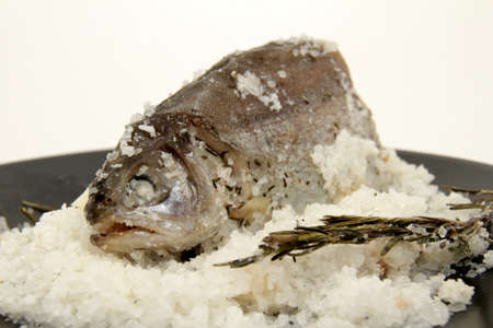 Trout in the salt bedの写真素材