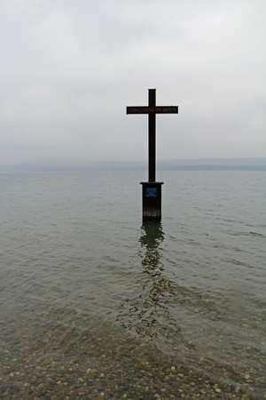 Memorial crosses Lake Starnbergの写真素材
