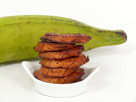 baked bananasの写真素材