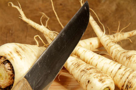  parsnip with knife