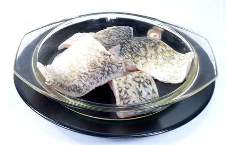 marinade Baramundi filetsの写真素材