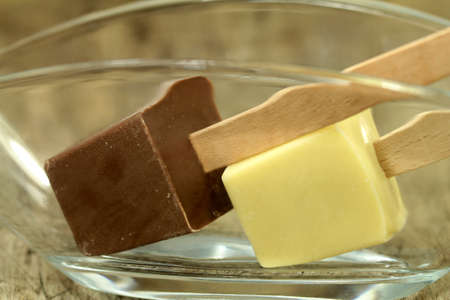 drinking chocolate lolliesの写真素材