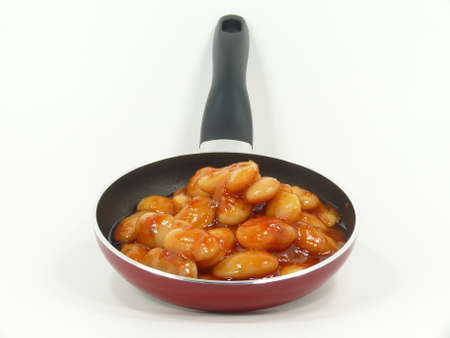 jack beans in panの写真素材