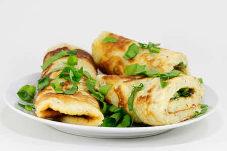 homemade from Granny Wild garlic pan cakeの写真素材