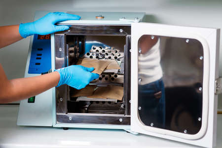 Disinfection of instruments in beauty salons and dentistry.の写真素材