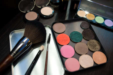 makeup kit. Mascara and shadow.の写真素材