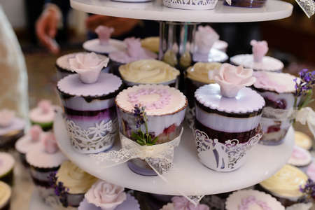 Beautiful delicious pastries.の写真素材