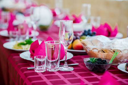 Decoration on the holiday table