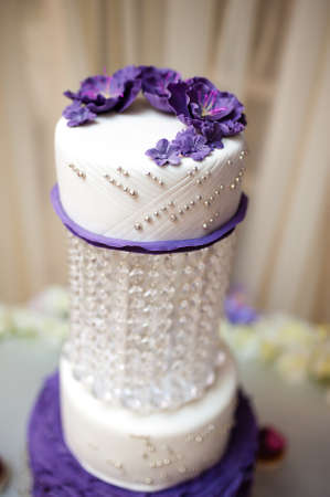 Beautiful wedding cake at a festive event. wedding decorationsの写真素材