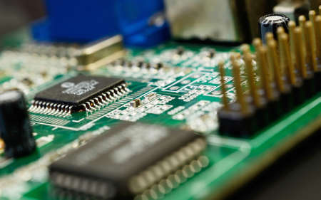 Electronic circuit on green board