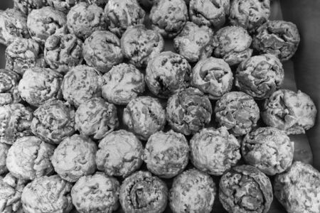 Rothenburg ob der Tauber, Germany - 18 February 2019: The streets of Rothenburg, Bavaria is federal state of Germany. Black and white shots of wintry, deserted Rothenburgのeditorial素材