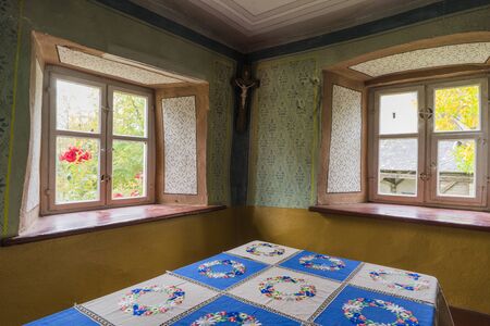 Bad Windsheim, Germany - 16 October 2019: Interior views of a german village house. View into the...