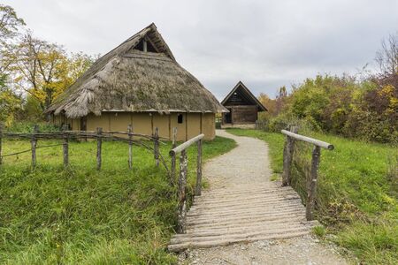 Bad Windsheim, Germany - 16 October 2019: View from a half timbered house in a german village. View from a german village from medieval times.のeditorial素材