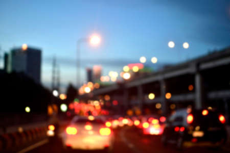 blur picture of traffic in the cityの写真素材