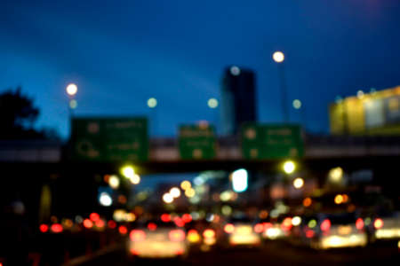 blur picture of traffic in the cityの写真素材