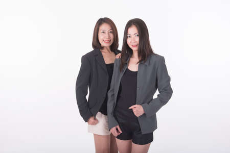 two asian business woman