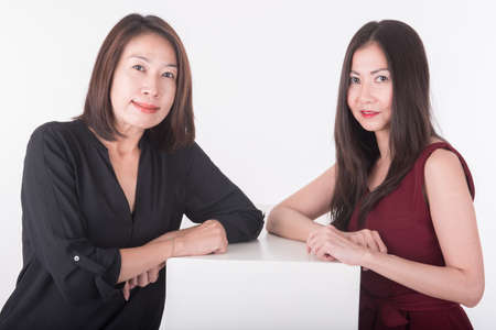 two asian business womanの写真素材