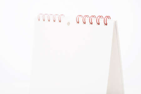 Blank white Calendar selective focus on red bindersの写真素材