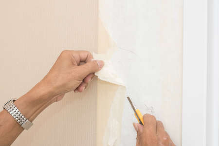 Removal of wallpaper.